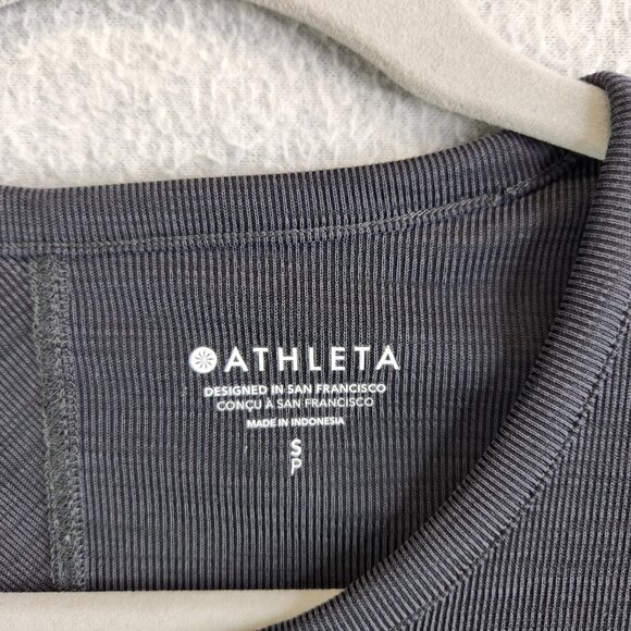Athleta Top Womens SP Gray Relaxed Tee Asymmetrical Drapey Soft Travel Casual - Picture 7 of 13
